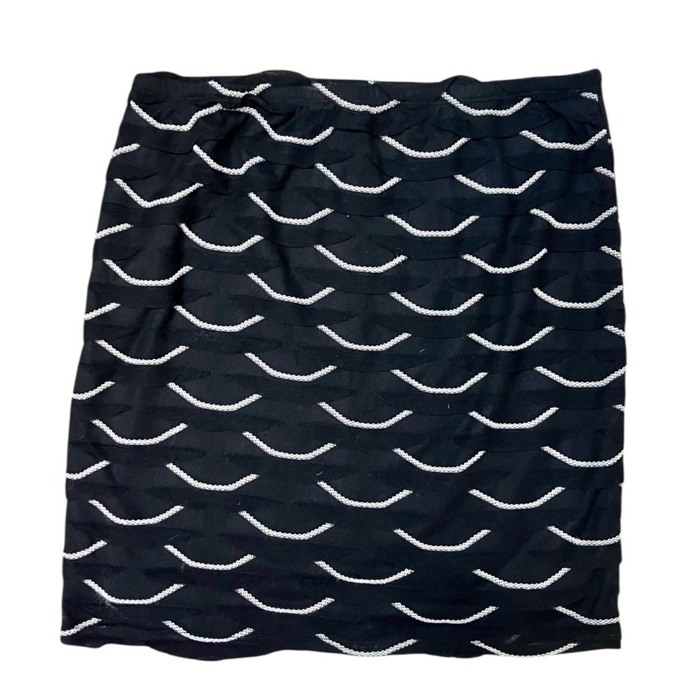 NEW Max Studio Black and White Stretch Mini Skirt Women’s Size Large